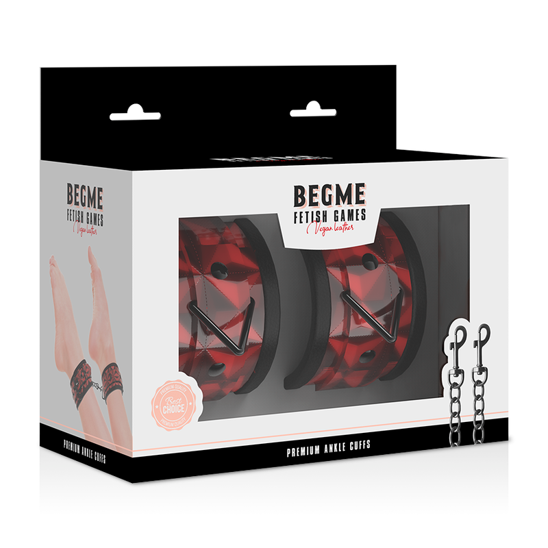 BEGME - PREMIUM EDITION RED ANKLE BRACES WITH NEOPRENE LINING