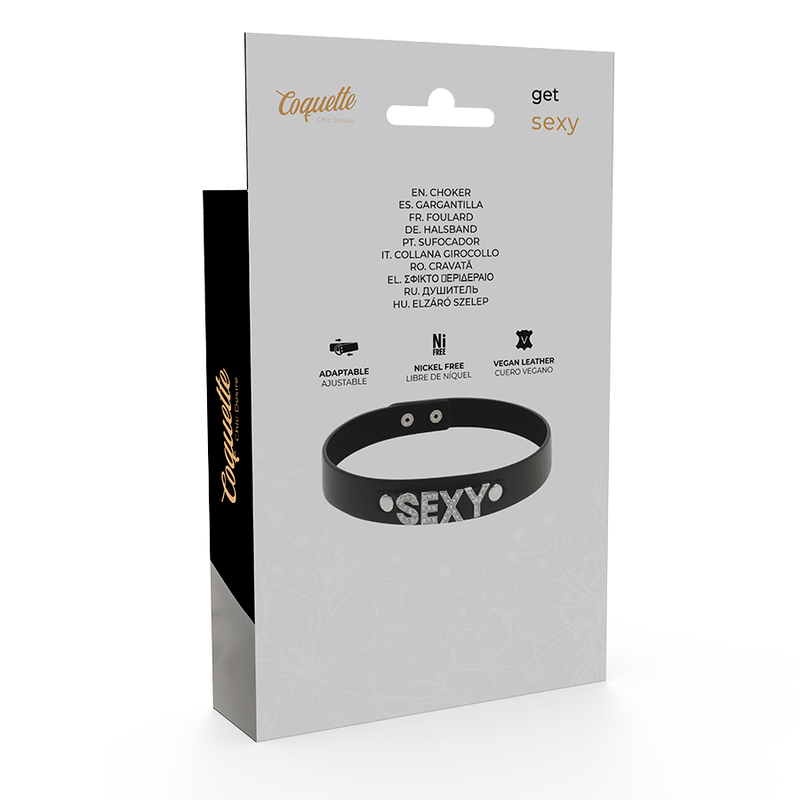 Sexy vegan leather choker