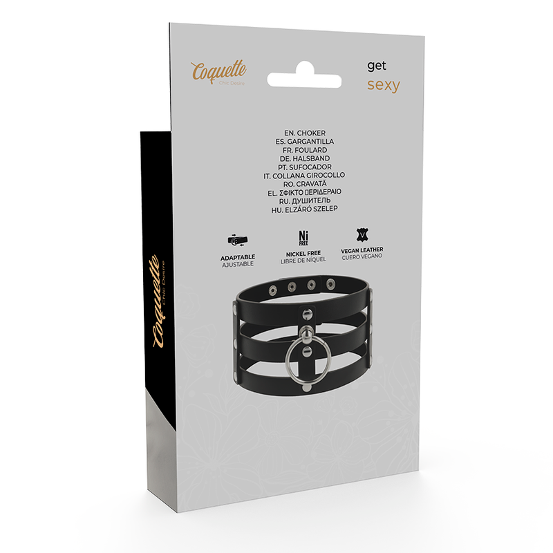 COQUETTE CHIC DESIRE - FETISH-STYLE VEGAN LEATHER CHOCKER