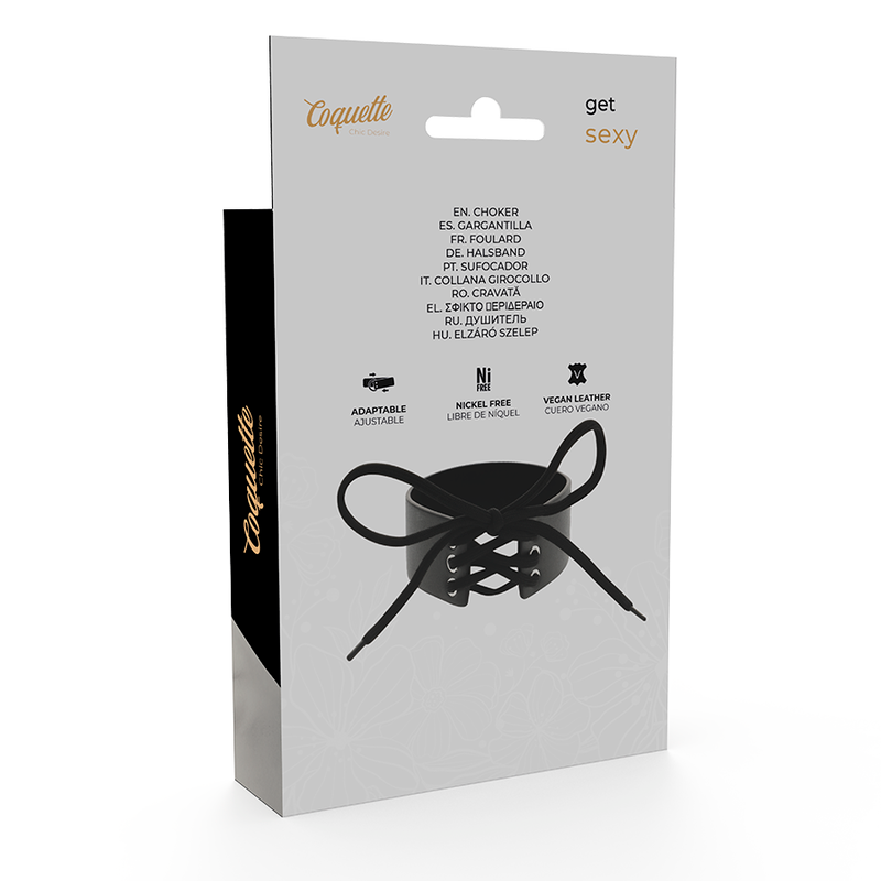 COQUETTE CHIC DESIRE - VEGAN LEATHER CHOC NECKLACE