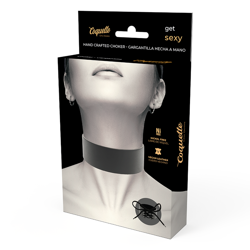 COQUETTE CHIC DESIRE - VEGAN LEATHER CHOC NECKLACE