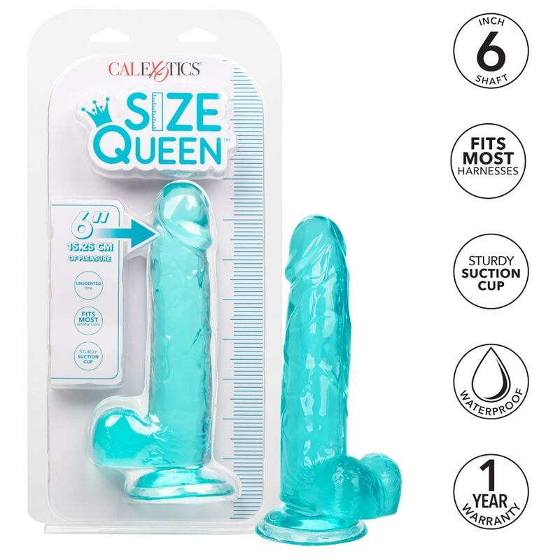 CALEXOTICS - QUEEN SIZE DILDO BLUE 15.3 CM