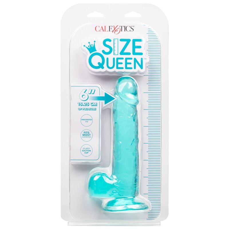 Queen size dildo blue 15.3 cm