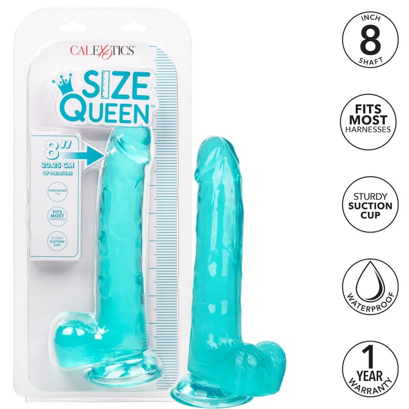 Queen size dildo blue 20.3 cm