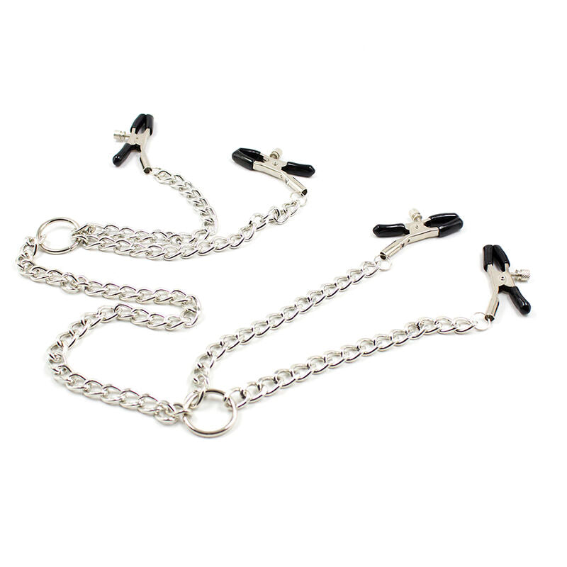 4 nipple clamps with chains