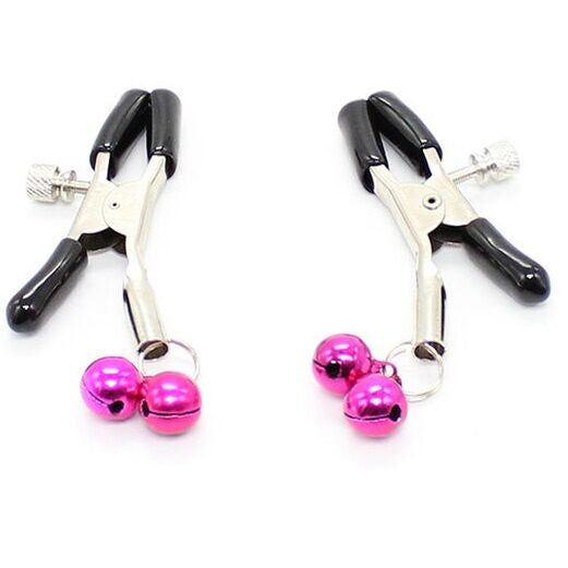 Nipple clamps with pink bell