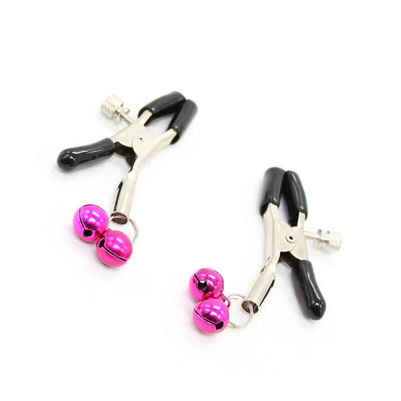 Nipple clamps with pink bell
