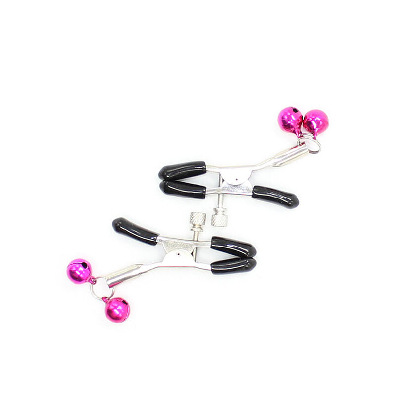 Nipple clamps with pink bell