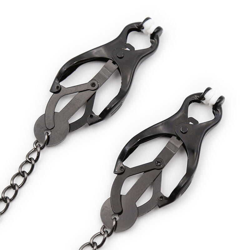 Japanese nipple clamps with black chain