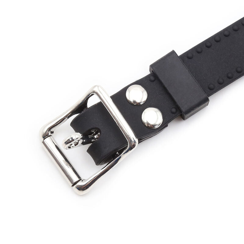 Ring gag with chains and telenol clamps