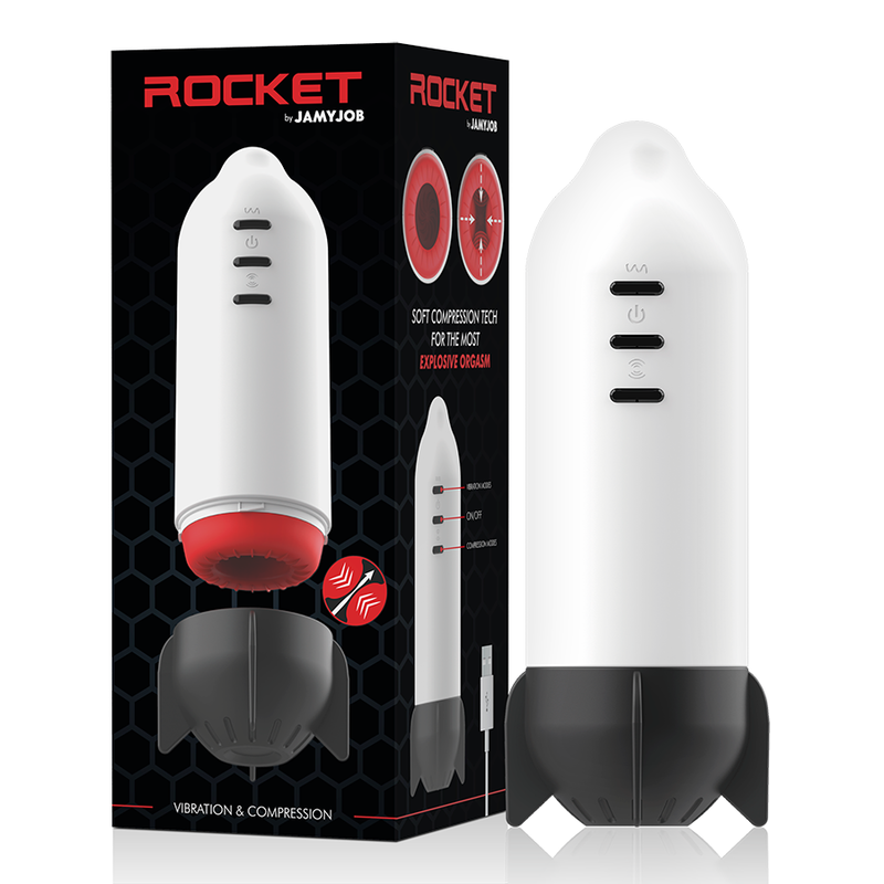 JAMYJOB - ROCKET MASTURBATOR WITH GENTLE COMPRESSION AND VIBRATION TECHNOLOGY