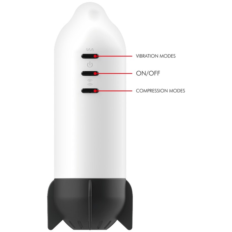 Rocket masturbator with gentle compression and vibration technology
