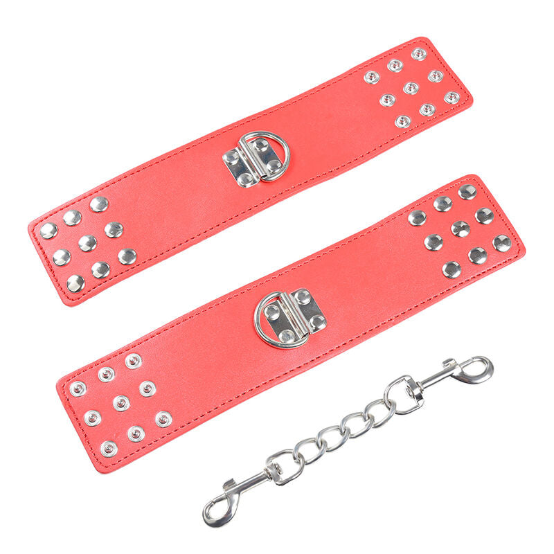 Red handcuffs with snap closure