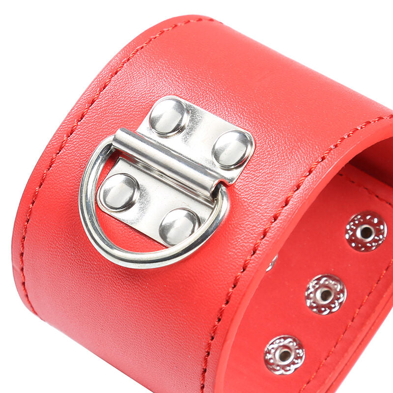 Red handcuffs with snap closure