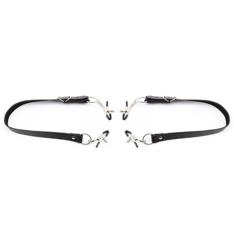 Clitoris clamps with leg straps