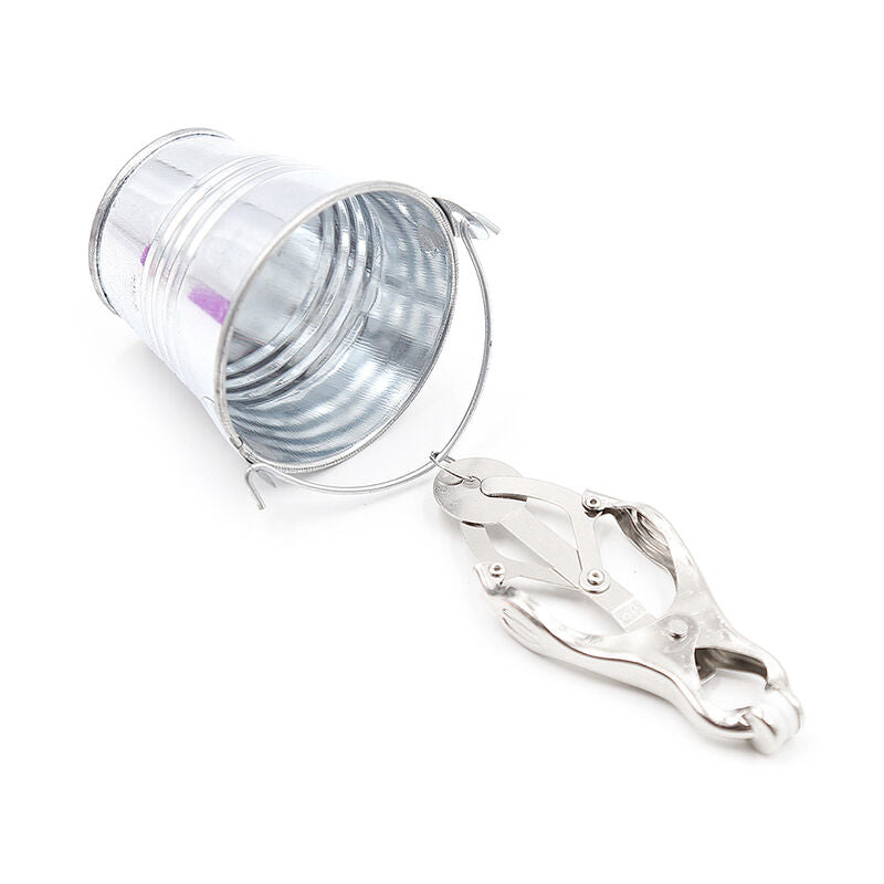 Ohmama fetish nipple clamps with buckets