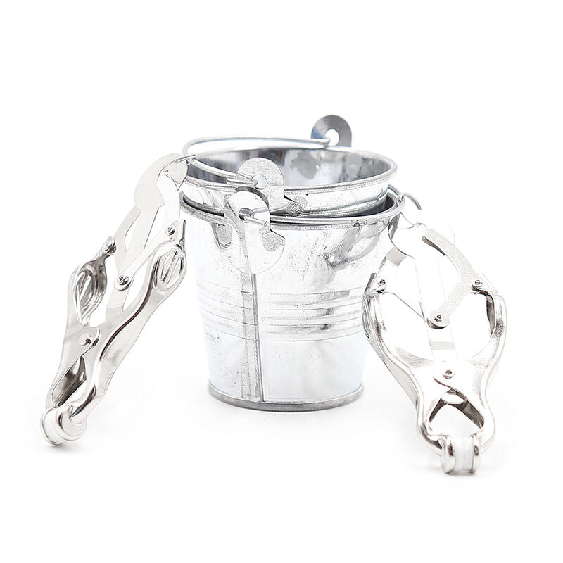 Ohmama fetish nipple clamps with buckets