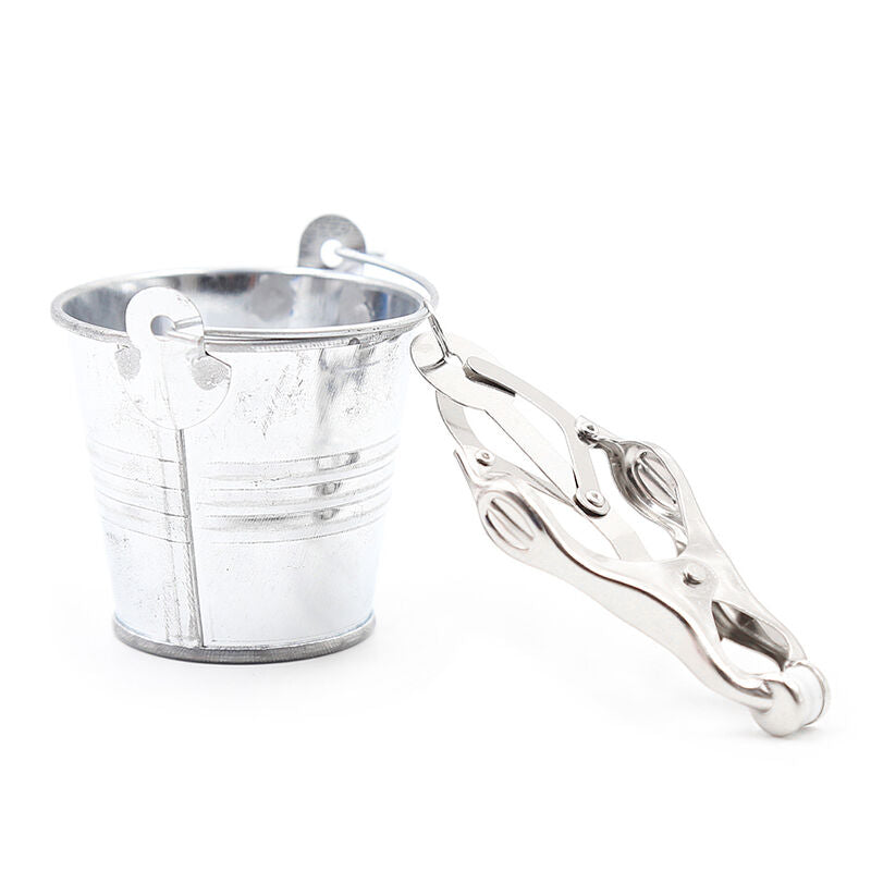 Ohmama fetish nipple clamps with buckets