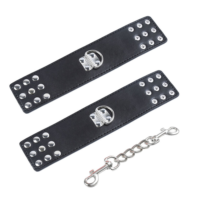 Metal snap fasten wrist restraints
