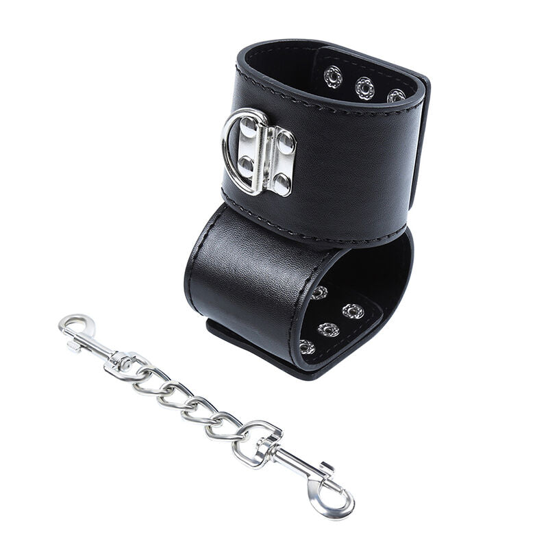 Metal snap fasten wrist restraints