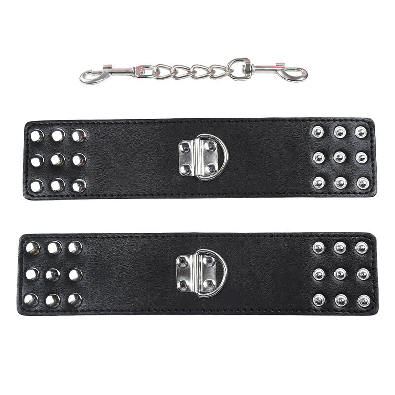 Metal snap fasten wrist restraints