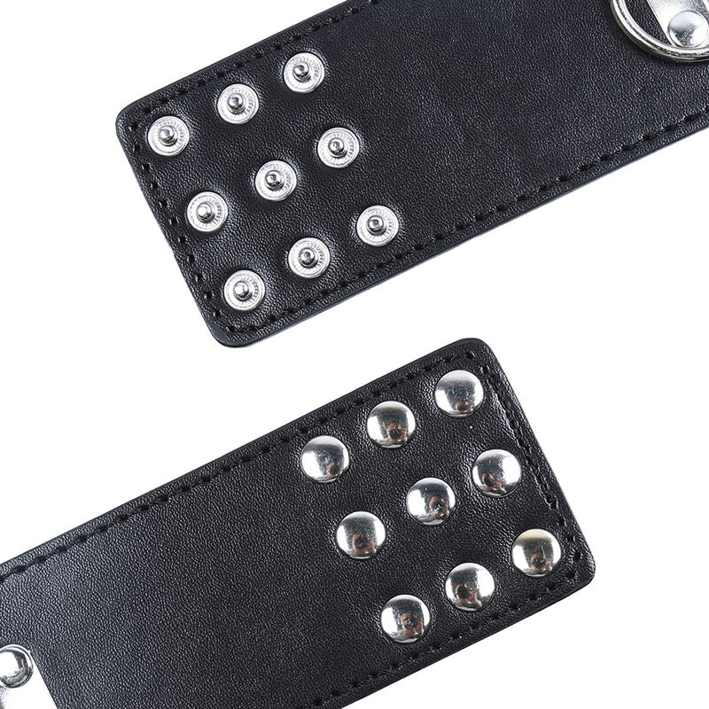 Metal snap fasten wrist restraints