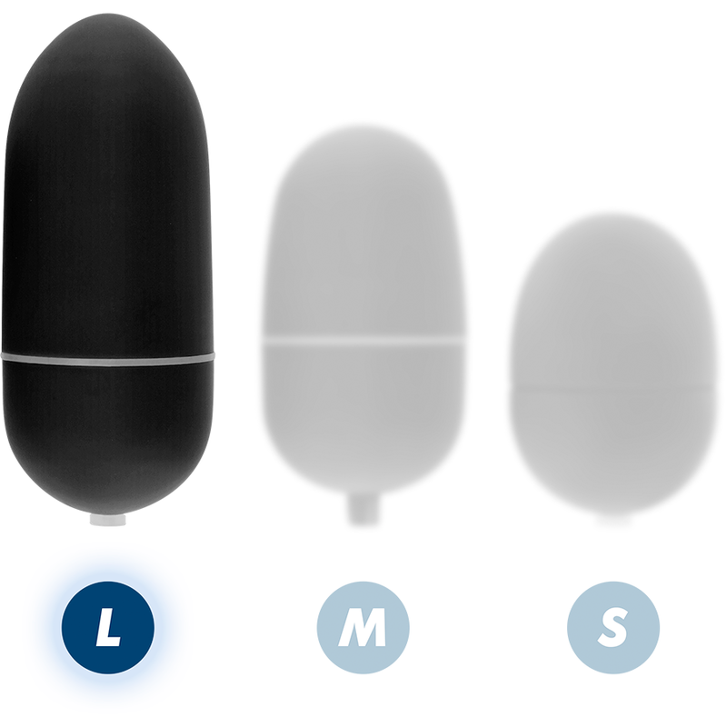ONLINE - VIBRATING EGG WITH REMOTE CONTROL, BLACK, L
