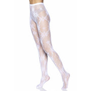 Snowflake fishnet tights one size
