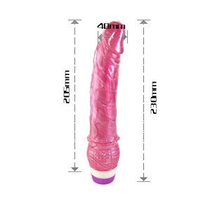 Realistic red vibrator 23 cm