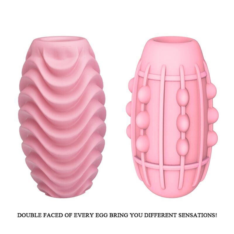 Pink double-sided masturbator egg