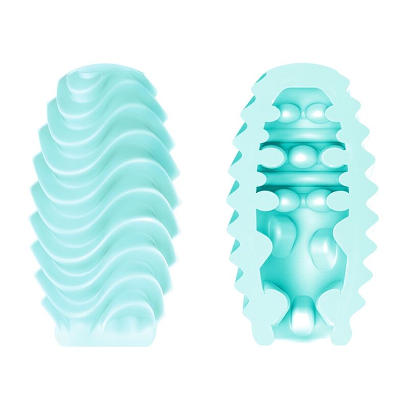 Turquoise double-sided masturbator egg