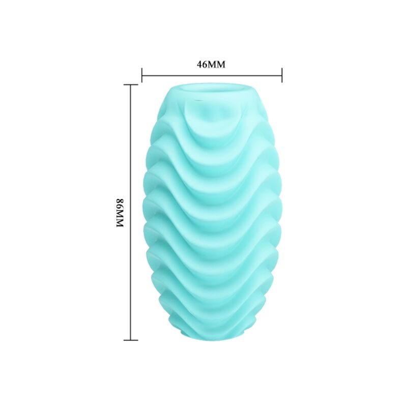 Turquoise double-sided masturbator egg