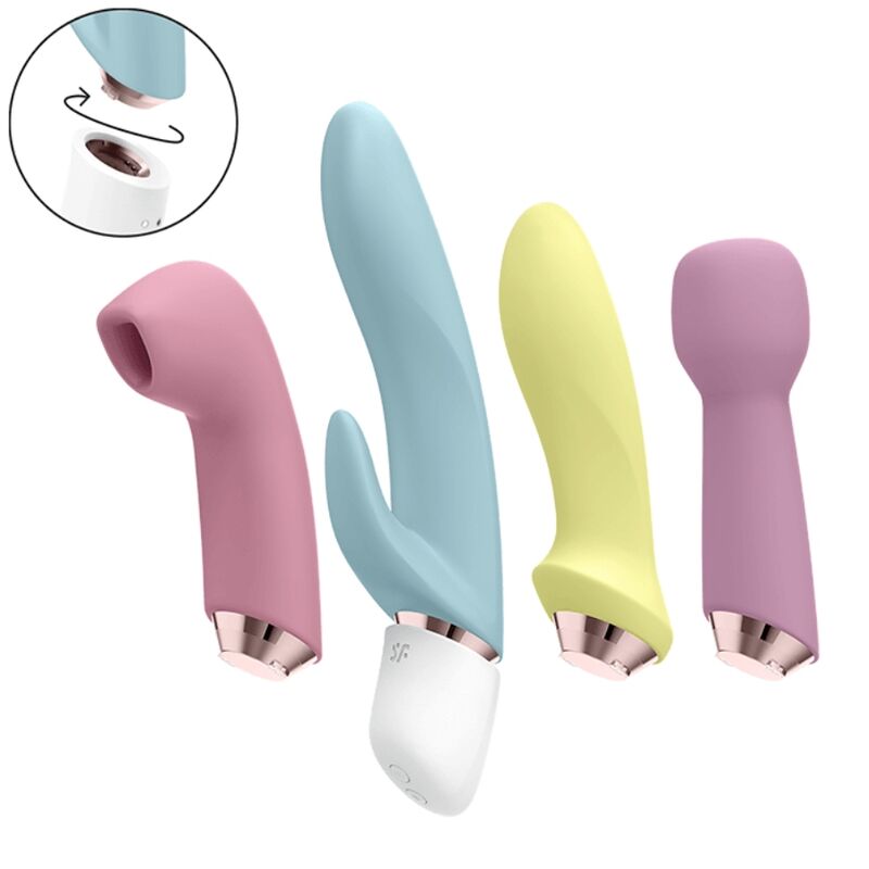 Marvelous four vibrator and air pulse set