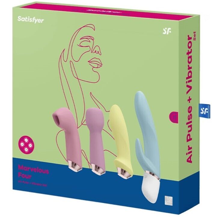Marvelous four vibrator and air pulse set