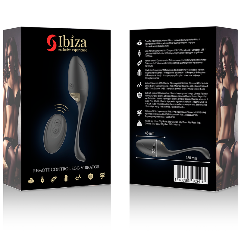 IBIZA - POWERFUL EGG VIBRATOR WITH REMOTE CONTROL