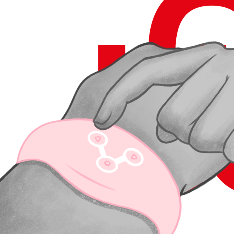 Soft pink wireless technology watch