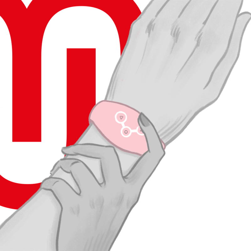 Soft pink wireless technology watch