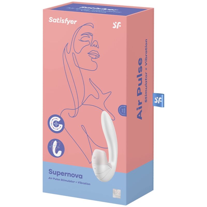 SATISFYER - SUPERNOVA AIR PULSE STIMULATOR AND VIBRATION PINK
