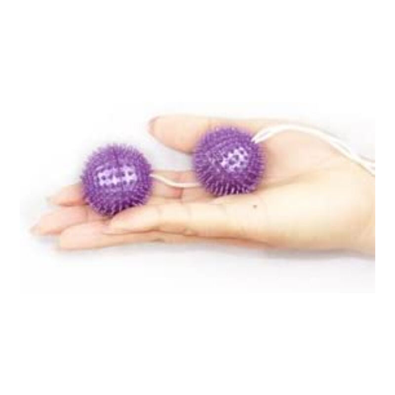 Deep Purple Textured Pleasure Balls 3.60 cm