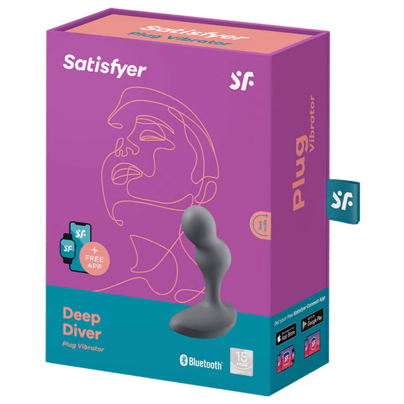 SATISFYER - DEEP DIVER BLUE VIBRANT PLUG APPLICATION