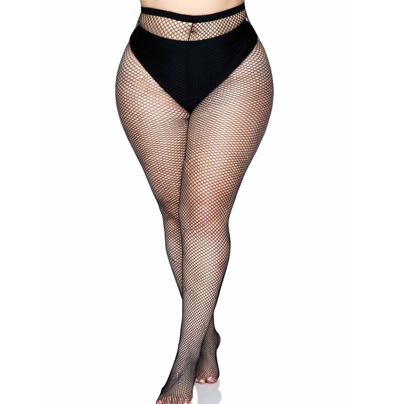 Back Seam Tights - Black Plus Size