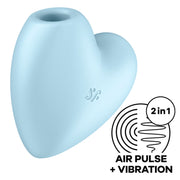 Cutie heart stimulator and vibrator blue