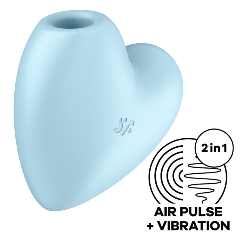 Cutie heart stimulator and vibrator blue