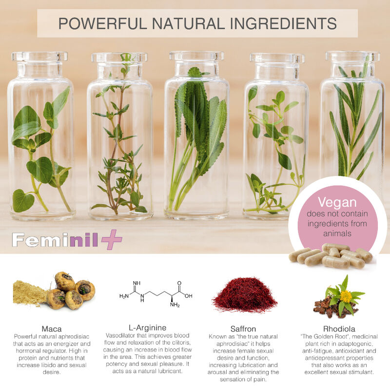 Feminil+ female sexual libido enhancement - 30 capsules
