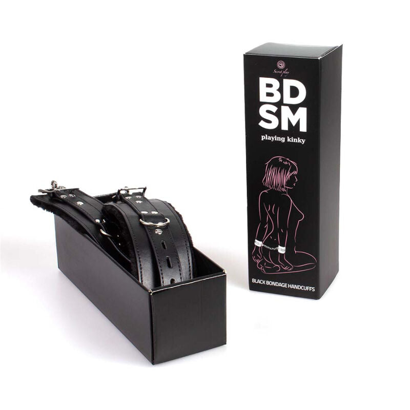 Black bondage handcuffs bdsm collection