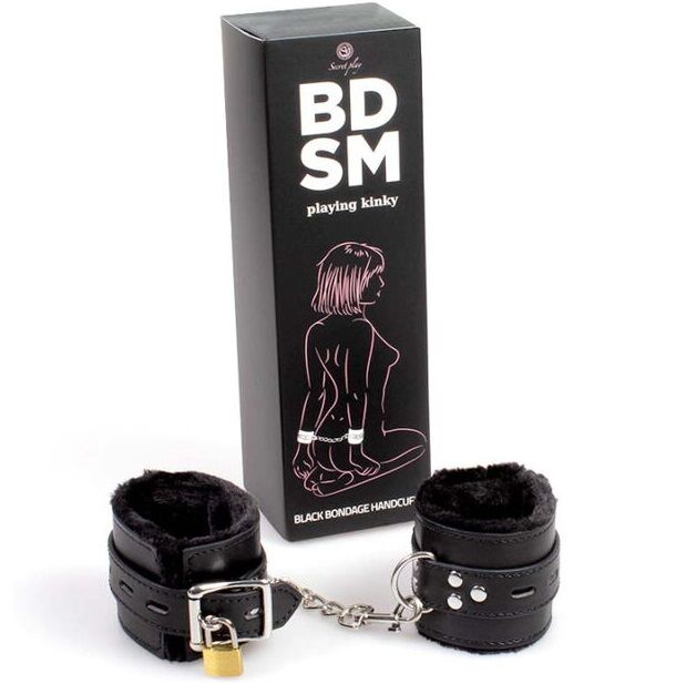 Black bondage handcuffs bdsm collection