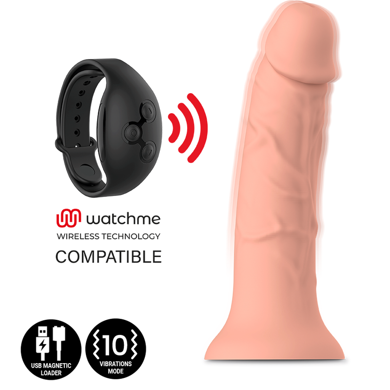 Asher Original Dildo S - Vibrator Compatible with WatchMe Wireless Technology