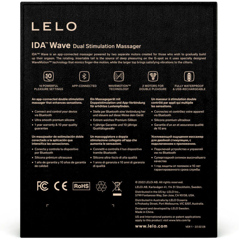 LELO - COUPLES MASSAGER - LELO IDA WAVE BLACK