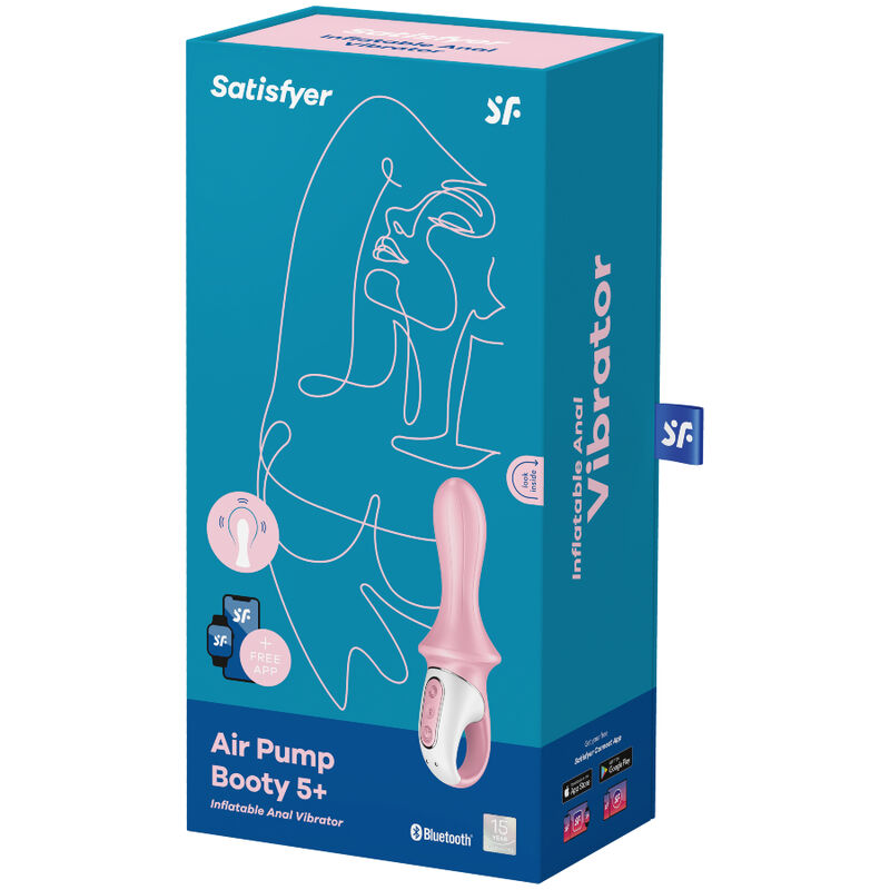 Air Pump Booty 5+ Inflatable Anal Vibrator Pink