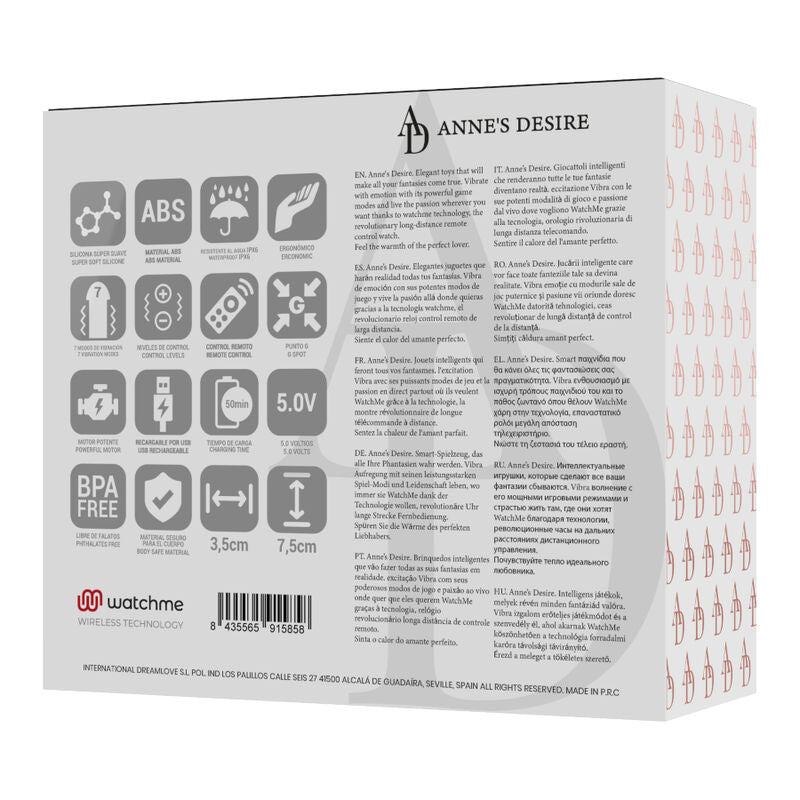 ANNE'S DESIRE - EGG WATCHME REMOTE CONTROL TECHNOLOGY BLACK